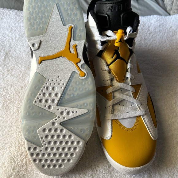 white and yellow jordan 6